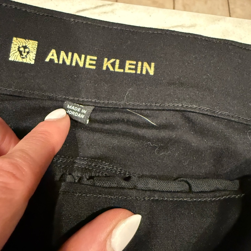 Anne Klein Black Pull On Ponte Riding Pants Stretch Comfort Waist XL - Picture 10 of 16